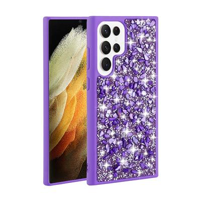 Galaxy S23 Ultra Uyumlu Kılıf Parlak Taşlı Tasarım Zore Linea Kapak