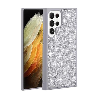 Galaxy S23 Ultra Uyumlu Kılıf Parlak Taşlı Tasarım Zore Linea Kapak