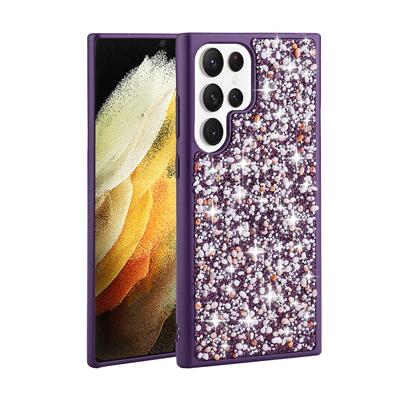 Galaxy S23 Ultra Uyumlu Kılıf Parlak Taşlı Tasarım Zore Linea Kapak