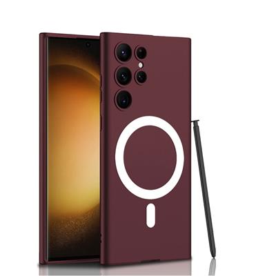 Galaxy S23 Ultra Uyumlu Kılıf Wireless Şarj Özellikli Zore Kıpta M-safe Silikon Kapak