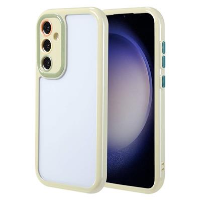 Galaxy S23 Uyumlu Kılıf Kamera Korumalı Renkli Kenar ve Çerçeve Tasarımlı Zore Vitamin Kapak