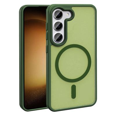 Galaxy S23 Uyumlu Kılıf M-safe Şarj Özellikli Mat Arka Yüzey Zore Sio Kapak