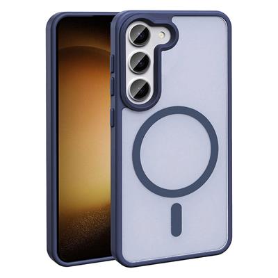 Galaxy S23 Uyumlu Kılıf M-safe Şarj Özellikli Mat Arka Yüzey Zore Sio Kapak