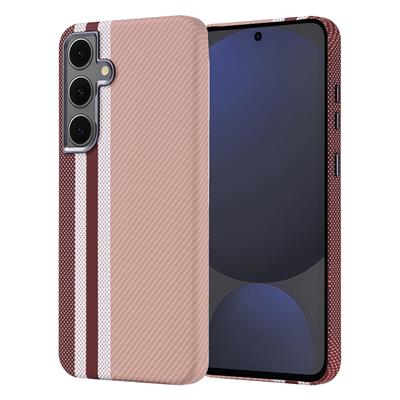 Galaxy S24 FE Uyumlu Kılıf M-safe Şarj Özellikli Karbon Fiber Görünümlü Zore Nekst Kapak