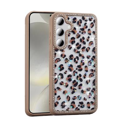 Galaxy S24 FE Uyumlu Kılıf Taşlı ve Simli Tasarım Zore Azra Kapak