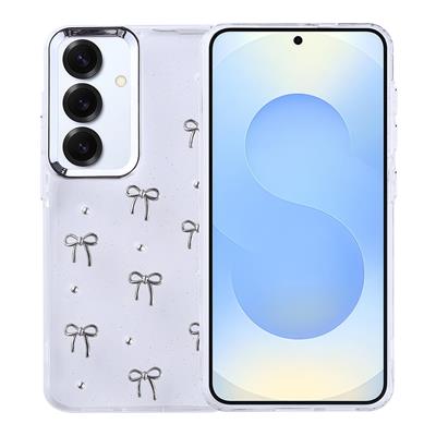 Galaxy S24 Plus Uyumlu Kılıf Airbag Tasarımlı Simli Şeffaf Zore Kutup Kapak