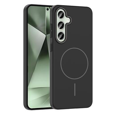 Galaxy S24 Plus Uyumlu Kılıf M-safe Şarj Özellikli Zore Ruby Sert Kapak