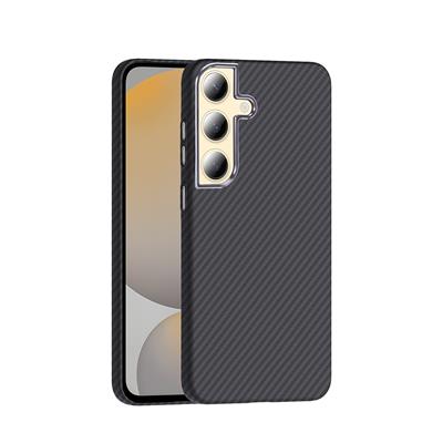 Galaxy S24 Plus Uyumlu Kılıf M-safe Şarj Özellikli Karbon Fiber Görünümlü Zore Gros Kapak