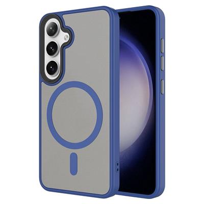 Galaxy S24 Plus Uyumlu Kılıf Sert PC Arka Yüzey Wireless Şarj Özellikli Zore Flet M-safe Kapak