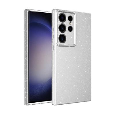 Galaxy S24 Ultra Uyumlu Kılıf Kamera Korumalı Simli Lüks Zore Koton Kapak