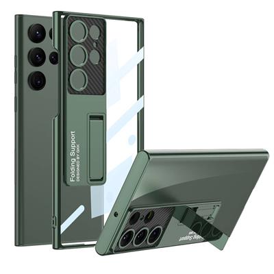 Galaxy S24 Ultra Uyumlu Kılıf Kamera Korumalı Şeffaf Tasarımlı Zore Lego Standlı Kapak