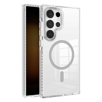 Galaxy S24 Ultra Uyumlu Kılıf M-safe Şarj Özellikli Airbagli Takılabilir Askı Aparatlı Zore Nana Kapak