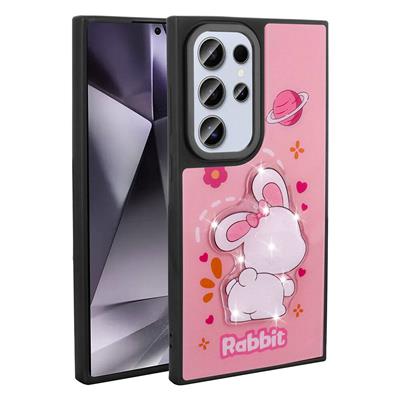 Galaxy S24 Ultra Uyumlu Kılıf Parlayan Kabartmalı İkonik Figürlü Zore Amas Silikon Kapak