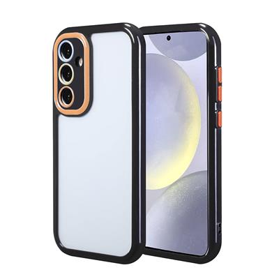 Galaxy S24 Uyumlu Kılıf Kamera Korumalı Renkli Kenar ve Çerçeve Tasarımlı Zore Vitamin Kapak