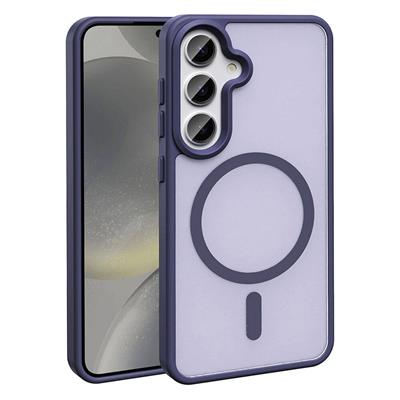 Galaxy S24 Uyumlu Kılıf M-safe Şarj Özellikli Mat Arka Yüzey Zore Sio Kapak