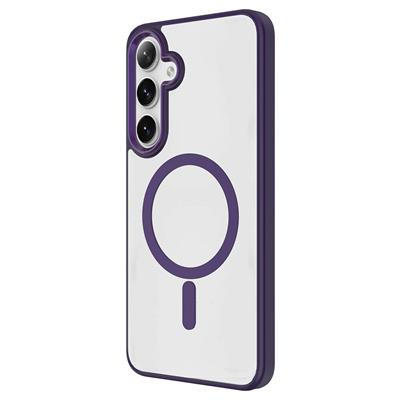 Galaxy S24 Uyumlu Kılıf M-safe Şarj Özellikli Zore Krom M-safe Silikon Kapak