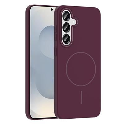 Galaxy S25 Plus Uyumlu Kılıf M-safe Şarj Özellikli Zore Ruby Sert Kapak