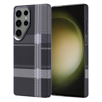 Galaxy S25 Ultra Uyumlu Kılıf M-safe Şarj Özellikli Karbon Fiber Görünümlü