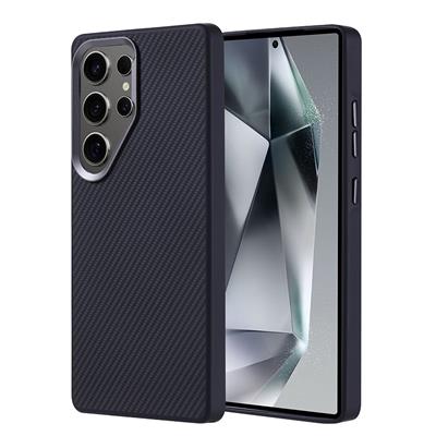 Galaxy S25 Ultra Uyumlu Kılıf M-safe Şarj Özellikli Karbon Fiber Görünümlü Zore Troy Kapak