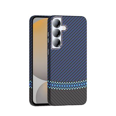 Galaxy S25 Uyumlu Kılıf M-safe Şarj Özellikli Karbon Fiber Görünümlü Zore Gros Kapak