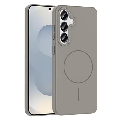 Galaxy S25 Uyumlu Kılıf M-safe Şarj Özellikli Zore Ruby Sert Kapak