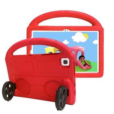 Galaxy Tab A7 10.4 T500 2020 Zore Wheel Car Tekerlek Standlı Tablet Eva Silikon Uyumlu Kılıf