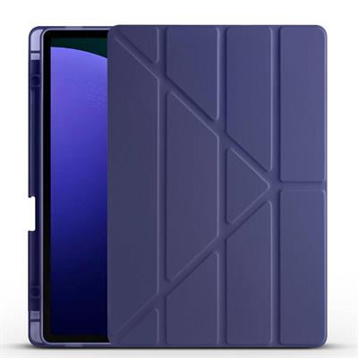 Galaxy Tab S9 FE Plus Uyumlu Kılıf Zore Tri Folding Kalem Bölmeli Standlı Uyumlu Kılıf