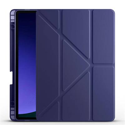 Galaxy Tab S9 FE Uyumlu Kılıf Zore Tri Folding Kalem Bölmeli Standlı Uyumlu Kılıf