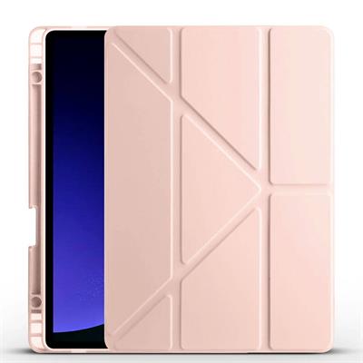 Galaxy Tab S9 FE Uyumlu Kılıf Zore Tri Folding Kalem Bölmeli Standlı Uyumlu Kılıf