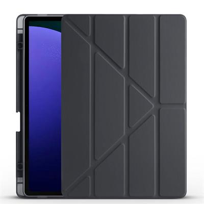 Galaxy Tab S9 Plus Uyumlu Kılıf Zore Tri Folding Kalem Bölmeli Standlı Uyumlu Kılıf