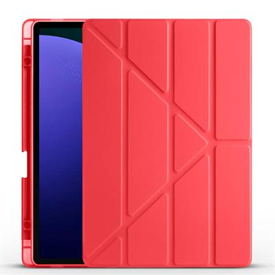 Galaxy Tab S9 Plus Uyumlu Kılıf Zore Tri Folding Kalem Bölmeli Standlı Uyumlu Kılıf