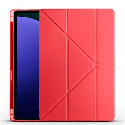 Galaxy Tab S9 Ultra Uyumlu Kılıf Zore Tri Folding Kalem Bölmeli Standlı Uyumlu Kılıf