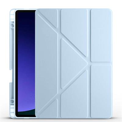 Galaxy Tab S9 Uyumlu Kılıf Zore Tri Folding Kalem Bölmeli Standlı Uyumlu Kılıf