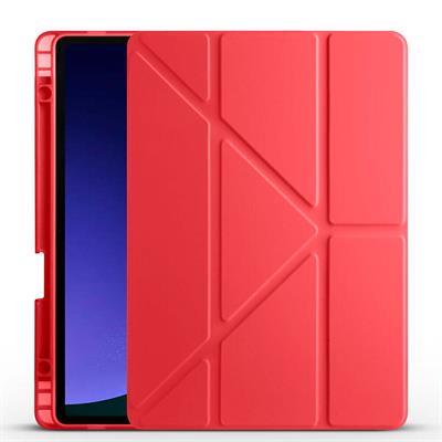 Galaxy Tab S9 Uyumlu Kılıf Zore Tri Folding Kalem Bölmeli Standlı Uyumlu Kılıf