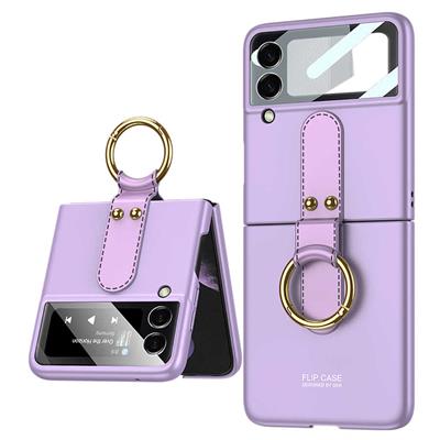 Galaxy Z Flip 3 Uyumlu Kılıf Zore Flip Ring Kıpta Kapak