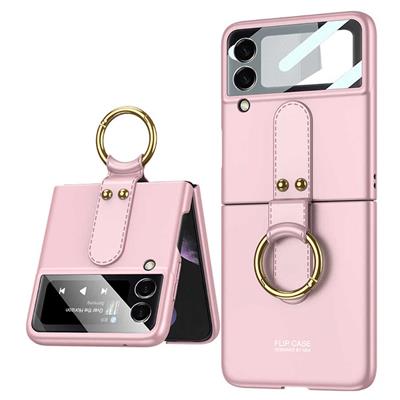 Galaxy Z Flip 3 Uyumlu Kılıf Zore Flip Ring Kıpta Kapak