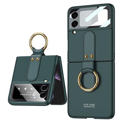 Galaxy Z Flip 3 Uyumlu Kılıf Zore Flip Ring Kıpta Kapak