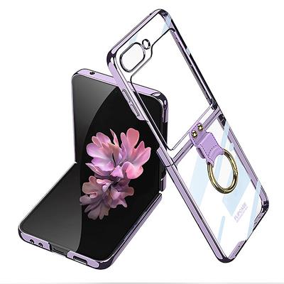 Galaxy Z Flip 6 Uyumlu Kılıf Zore Yüzüklü Kıpta Kapak