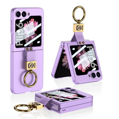 Galaxy Z Flip 6 Uyumlu Kılıf Zore Z Harfli Yüzüklü Kıpta Kapak
