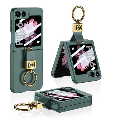 Galaxy Z Flip 6 Uyumlu Kılıf Zore Z Harfli Yüzüklü Kıpta Kapak