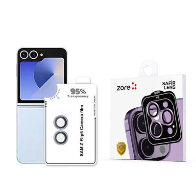 Galaxy Z Flip 6 Zore CL-11 Safir Parmak İzi Bırakmayan Anti-Reflective Kamera Lens Koruyucu