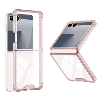 Galaxy Z Flip 7 Uyumlu Kılıf Zore Full Camlı Kıpta Kapak