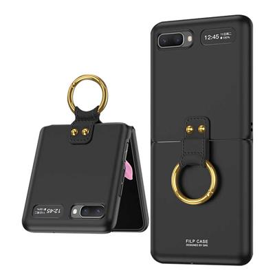 Galaxy Z Flip Uyumlu Kılıf Zore Flip Ring Kıpta Kapak
