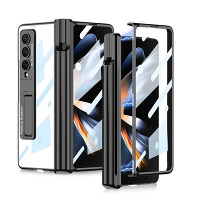 Galaxy Z Fold 4 Uyumlu Kılıf Zore Kıpta Standlı Kalem Bölmeli Kapak