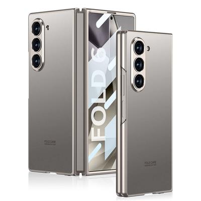 Galaxy Z Fold 6 Uyumlu Kılıf Titanyum Metal Tasarımlı Zore Kıpta Caz Kapak