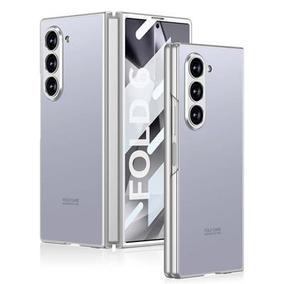Galaxy Z Fold 6 Uyumlu Kılıf Titanyum Metal Tasarımlı Zore Kıpta Caz Kapak