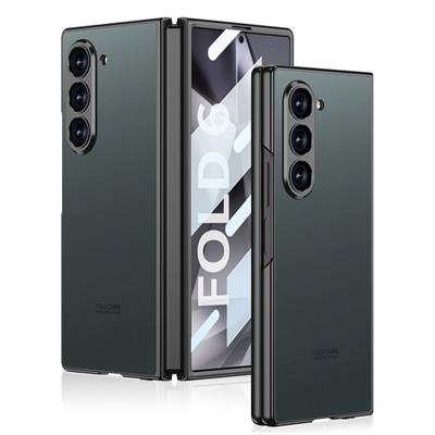 Galaxy Z Fold 6 Uyumlu Kılıf Titanyum Metal Tasarımlı Zore Kıpta Caz Kapak