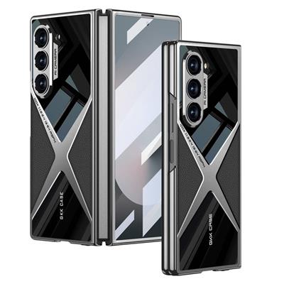Galaxy Z Fold 6 Uyumlu Kılıf Ultra İnce Kamera Korumalı PC + Deri Arka Yüzey Zore X-Pro Kapak
