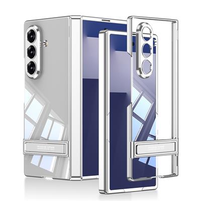 Galaxy Z Fold 7 Uyumlu Kılıf Kamera Korumalı Şeffaf Tasarımlı Zore Lego Standlı Kapak