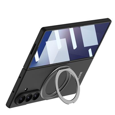 Galaxy Z Fold 7 Uyumlu Kılıf M-safe Şarj Özellikli Zore Kıpta Yüzüklü Kamera Korumalı Kapak